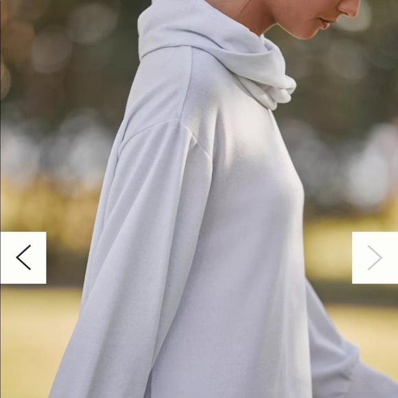 Anthropologie Maeve Cowl Neck Tunic Top Sky Blue - Picture 7 of 10